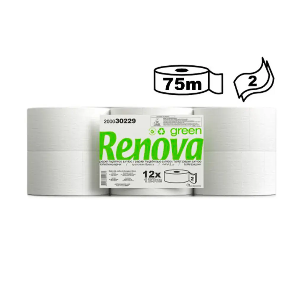 Papel higienico industrial jumbo rnv 12und